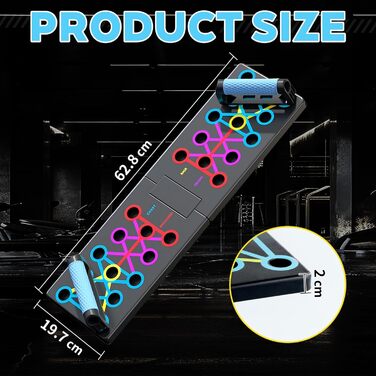 Дошка для віджимань Push Up Board складніша, портативна з неслизькими ручками, фітнес-дошка з неслизьким покриттям, обладнання для фітнесу вдома для нарощування м'язів