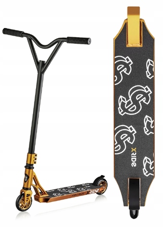 Професійний трюковий самокат Xride ST1000 Gold, золотий