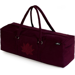 Сумка для йоги Yoga Studio Burgundy, 71x23x18 см, бавовна, з кишенями та YKK замком