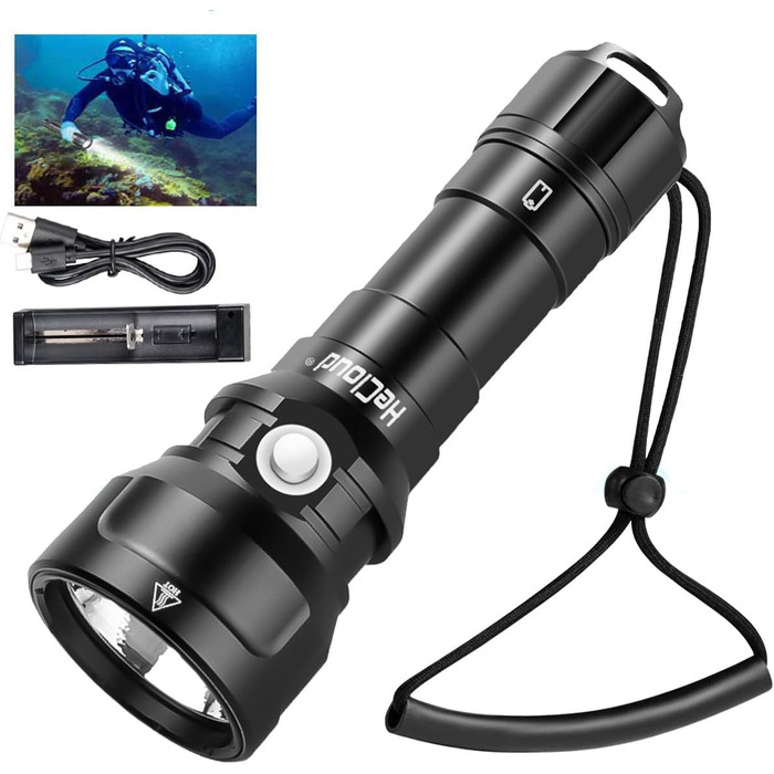 Ліхтар підводний WholeFire PM70 10000 люменів, 150м, IPX8, 4000mAh, для дайвінгу та підводного спорту