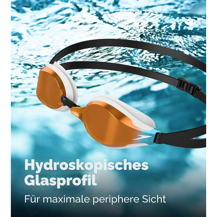 Окуляри для плавання Speedo Fastskin Speedsocket 2 Mirror (білі/мідні)