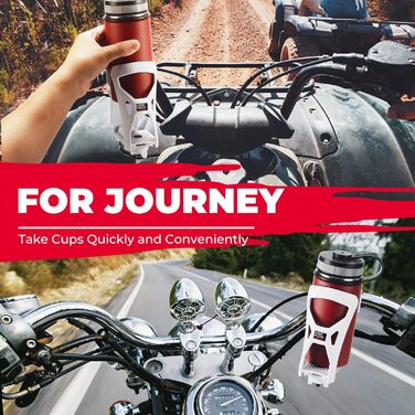 Тримач для пляшки KEMIMOTO: універсальний, для велосипеда, ролера, мотоцикла, дитячої коляски, MTB (800 мл)