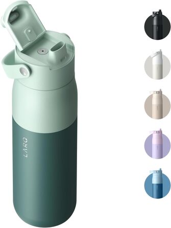 Термобутилка LARQ Swig Top 1 л з широким горлом, ізольована, нержавіюча сталь, BPA-free, для води, спорту та подорожей, евкаліптово-зелена
