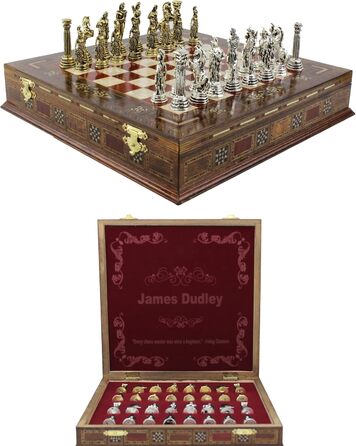 Персоналізований шаховий набір – 27,9 см. Ідеальний подарунок для сина, чоловіка, батька на день народження, річницю, Різдво