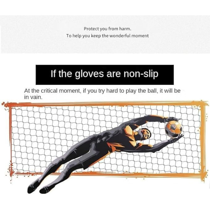Воротарські рукавички PLbSe: міцний хват, антиковзаючі, дихаючі, для дорослих та дітей, чорний, розмір 7