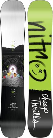 Сноуборд Nitro Cheap Thrills 23 для чоловіків, універсальний, фристайл, твин-тип, широкий, 155 см, мультиколор