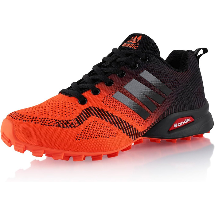 Трекінгові черевики для жінок та чоловіків, дихаючі, для трекінгу та трейлраннінгу, 45 EU, помаранчево-чорні