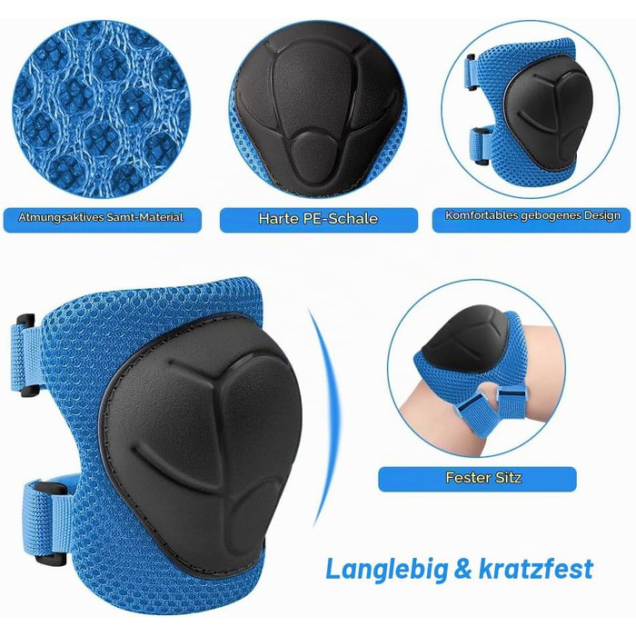 Дитячий захисний шолом Flintronic для велосипеда, самоката та скейтборду, синій (розмір S, 48-54 см, для дітей 2-8 років)