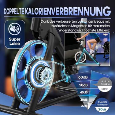 Ергометр DMASUN для дому з регульованим магнітним опором, стійкою для гантелей, важким маховиком, LCD-монітором, регульованою висотою, фітнес-велосипед до 180 кг, зелений [2026 модель]