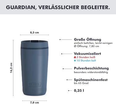 Термос нержавіючий Thermos Stainless King 0,47л червоний для напоїв - термокружка для кави, герметичний, для чаю, BPA-free