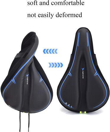 Покриття на сидіння велосипеда, гелевий чохол для сидіння, водонепроникний, для гірського велосипеда, велотренажера, спінінгу (блакитний)