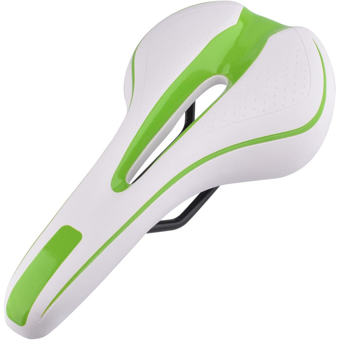 Сідло для гірського велосипеда Robuster, біло-зелене