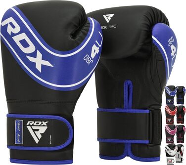 Дитячі боксерські рукавички RDX 6oz 4oz для тренувань, штучна шкіра, вентиляція, Muay Thai, MMA, кікбоксинг, сині