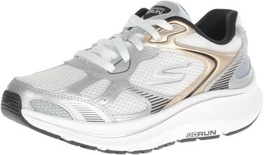 Кросівки Skechers Go Run Consistent 2.0 Volt для жінок, 39 EU, білі зі срібляними вставками, шкіряні