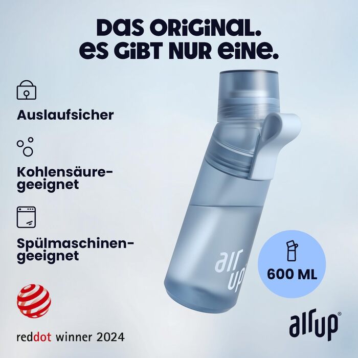 Пляшка для води air up Gen2 600 мл з аромат-подами, синя, 5 смаків, без цукру, BPA-free, для води, стартер набір, оригінал