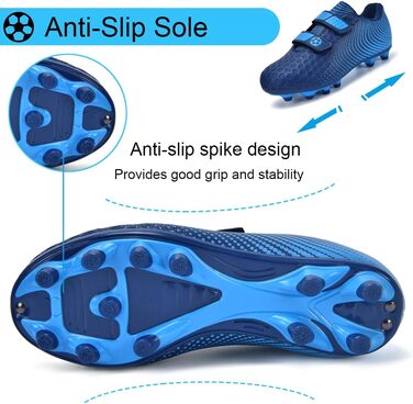 Дитячі футбольні бутси для хлопчиків та дівчаток, низькі, для тренувань та занять спорту на відкритому повітрі, унісекс, розмір 28-37, блакитні