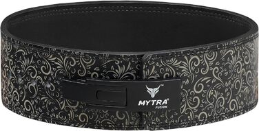 Пояс для важкої атлетики Mytra Fusion з білою пряжкою, чорний, розмір S, для тренувань у спортзалі, для чоловіків і жінок