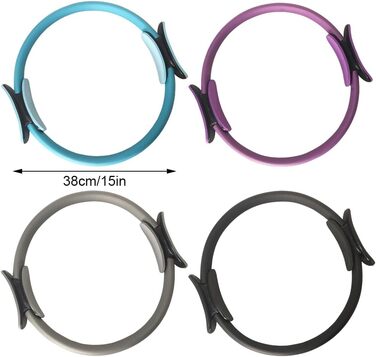 Кільце для йоги та фітнесу, PP, чорне: для жінок та дівчат, легке, портативне, для всього тіла, Пілатес