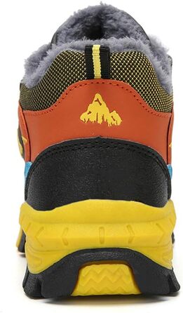 Зимові дитячі черевики для хлопчика: трекінгові, для хайкінгу, туристичні, водонепроникні, антиковзаючі, розмір 30-40 EU, зелені та помаранчеві