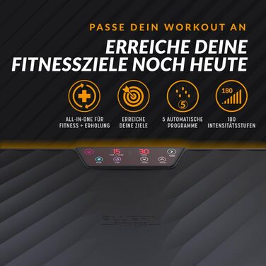 Платформа вібраційна Bluefin Fitness C Ultra Lite для тренувань вдома, м'язової стимуляції та повного тренування тіла, з компактним дизайном і еспандерами, тихий мотор
