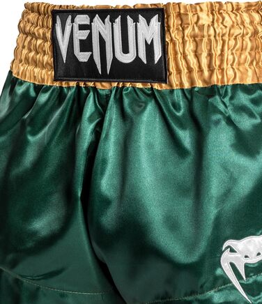 Бойкерські шорти для тайського боксу Venum Classic Muay Thai (Зелений/Золотий/Білий), розмір L Slim