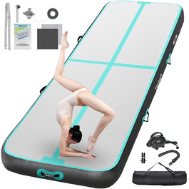 Гімнастичний надувний мат FBSPORT Airtrack 10/20 см, товщений, 2-6 м, з насосом і сумкою для тренувань, дому, йоги та фітнесу