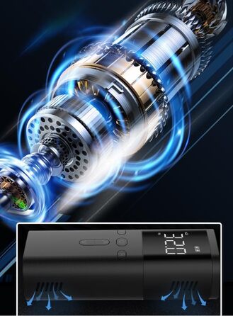 Електричний насос для велосипеда, авто, мотоцикла та м'ячів: 150 PSI, 25000 mAh, LED-ліхтар, перезаряджається
