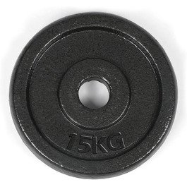 Диск DoYourFitness для гантелі, чавунний, 0,5-15 кг, отвір 28/29 мм, сірий