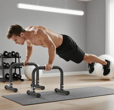 Стенд для віджимань та підтягувань RELIFE - регульована висота, чорний