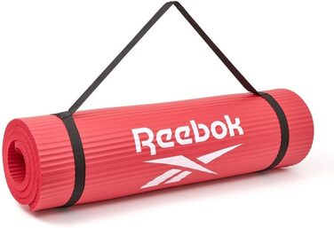 Reebok килимок для фітнесу 15 мм, нековзний, натуральна гума, червоний — гімнастичний мат для тренувань, фрілектики та домашнього спорту