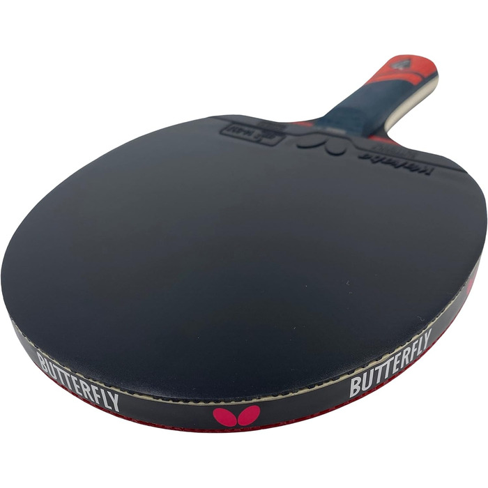 Настільна ракетка Butterfly Dimitrij Ovtcharov Black, ITTF, Wakaba 2,1 мм, для професіоналів, комплект з чохлом, м'ячами та другою ракеткою