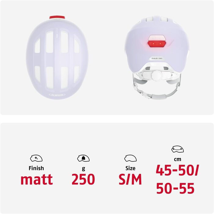 Дитячий велосипедний шолом ABUS Smiley 3.0 ACE LED з підсвіткою