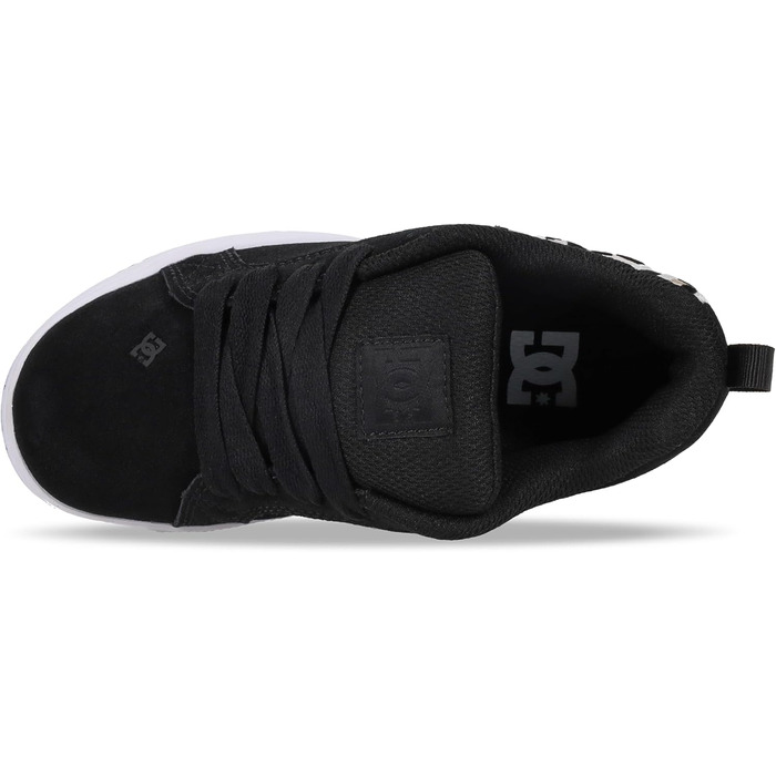 DC Shoes кросівки Court Graffik для жінок, білий, рожевий, блакитний (36 EU), чорний дизайн з леопардовим принтом
