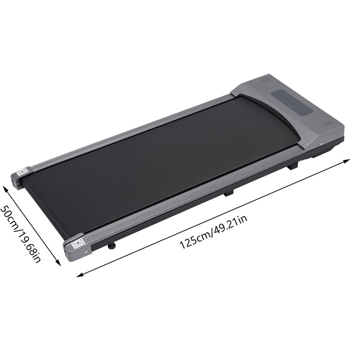 Доріжка для ходьби Walking Pad для дому та офісу, компактна бігова доріжка з LCD-дисплеєм і пультом, сіра, під стіл
