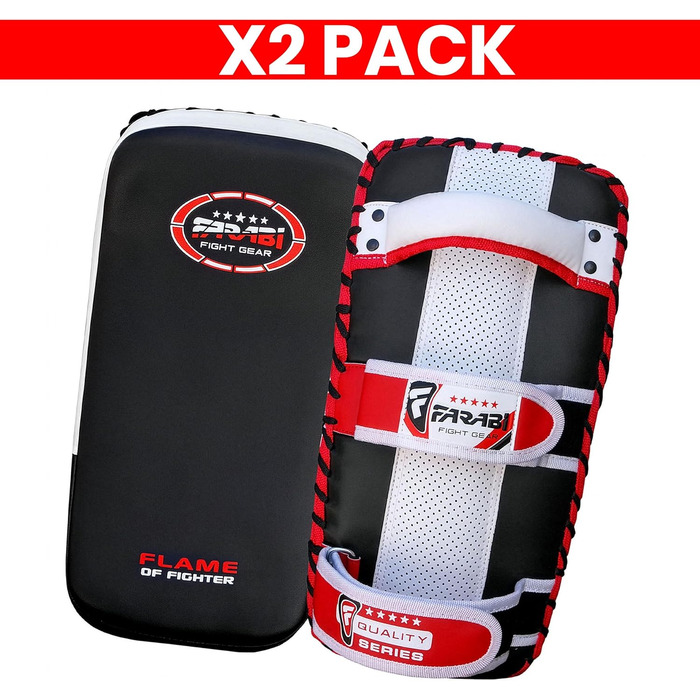 Набортники для ударів Farabi Sports: для кікбоксингу, ММА, Муай Тай (червоний, пара)