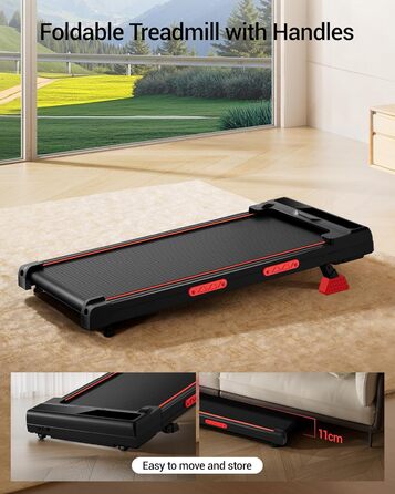 Walking Pad з нахилом 15% та швидкістю 10 км/год: компактний біговий тренажер для дому та офісу, LED-дисплей, пульт дистанційного керування, 2.5PS, максимальне навантаження 136 кг, тиха робота