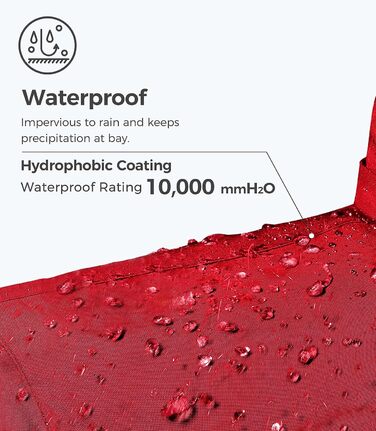 Жіноча водонепроникна куртка Wantdo для катання на лижах, сноуборді та активного відпочинку, червона