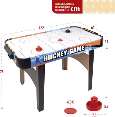Настільний аерохокей ColorBaby CBGames 122x61x75 см, великий ігровий стіл для дітей і дорослих