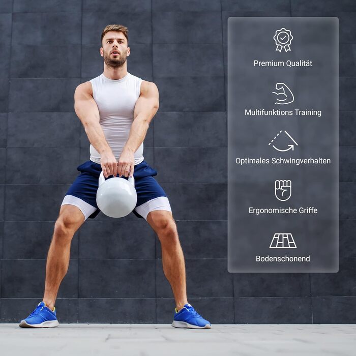 Професійна змагальна гиря Kettlebell 32 кг червона, преміум якість, для фітнесу та тренажерного залу, з навчальним постером, 4-36 кг