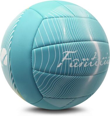 Волейбольний м'яч Fantecia з насосом, розмір 5, Soft Touch, для занять, гри, пляжу, басейну, синій
