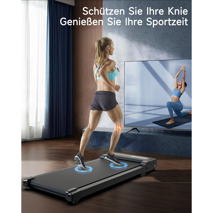 Ходьбовий тренажер Walking Pad для дому - компактний біговий килимок під стіл з LED-дисплеєм та пультом керування