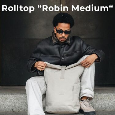 Рюкзак Johnny Urban Robin Medium чорний, водостійкий, 15 л, з відділенням для ноутбука, унісекс, для міста, університету, велосипеда, екологічний