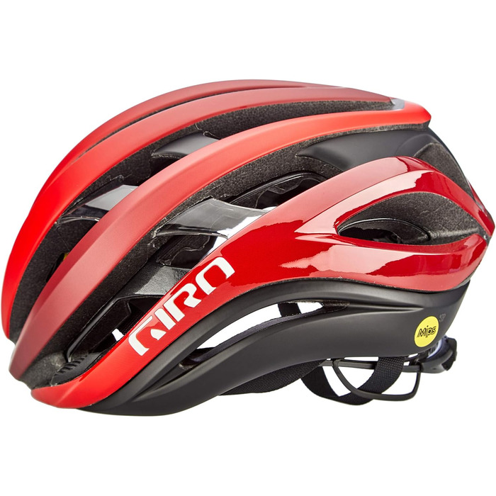 Велосипедний шолом Giro Aether MIPS, матовий, червоний/чорний, розмір S (51-55 см)