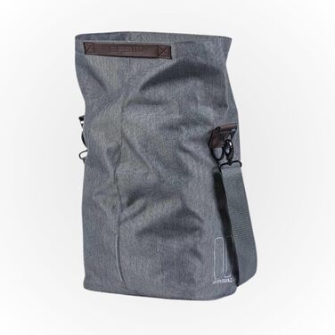 Велосипедна сумка Basil City Shopper 14-16 л, сіра, з відбивачем, для багажника