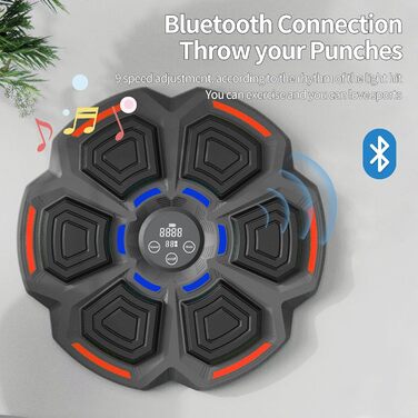 Музична боксівська машина HYNXM з LED-підсвічуванням, Bluetooth, 9 режимів тренування, для дорослих та дітей