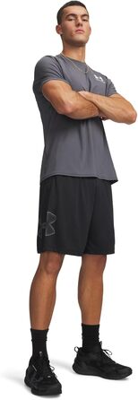 Чоловічі бігові шорти Under Armour Tech Graphic Short, чорні з графітовим принтом
