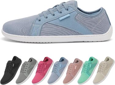 В'язані босижні черевики SAGUARO Unisex з широкою передньою частиною та без підйому, Luck Ⅰ, розмір 36-48 (38 EU, блакитний)