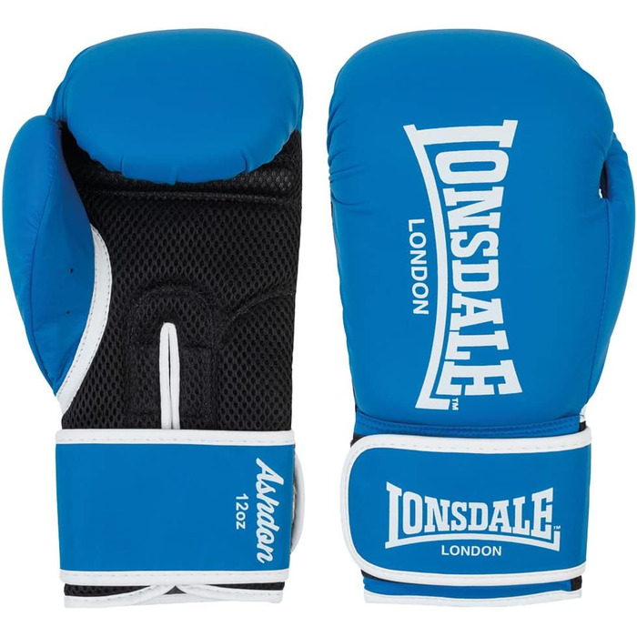 Боксерські рукавички Lonsdale Ashdon 10 унцій, синьо-білі, унісекс