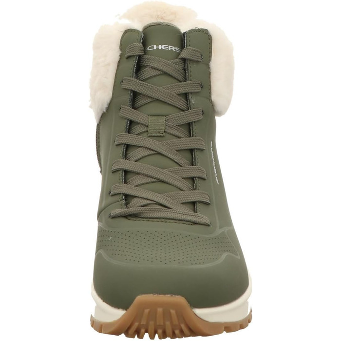Черевики-кросівки Skechers Street UNO Rugged Fall Air, оливковий колір, штучне хутро, 40 EU