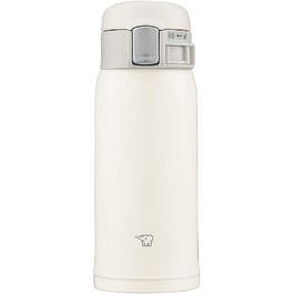Термос-бутилка Zojirushi SM-SF36-WM, 360 мл, нержавіюча сталь, пряме пиття, One Touch, біла